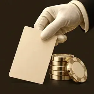 Hand dealing card — Red Lion