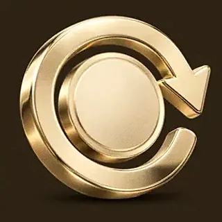 Gold circular arrow — Red Lion
